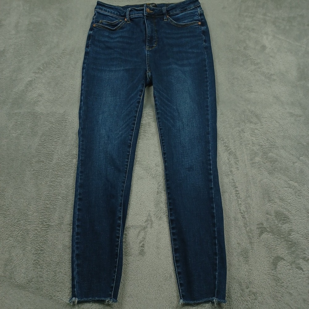 Judy Blue Jeans Womens 30 Blue Denim Skinny Fit Distressed Preppy Modern